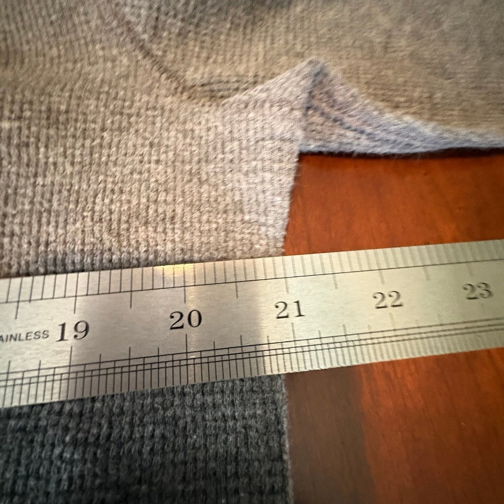 Polo Ralph Lauren Sleepwear Thermal Waffle Knit Shirt Gray Mens Large - Picture 2 of 5